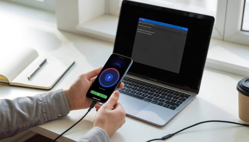 How Do I Allow My Computer To Access My iPhone? Simple Steps & Tips 3 photo of a computer connecting to an iphone