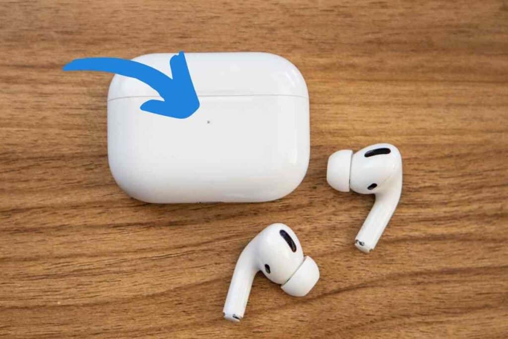 What does the blue light mean on AirPods?