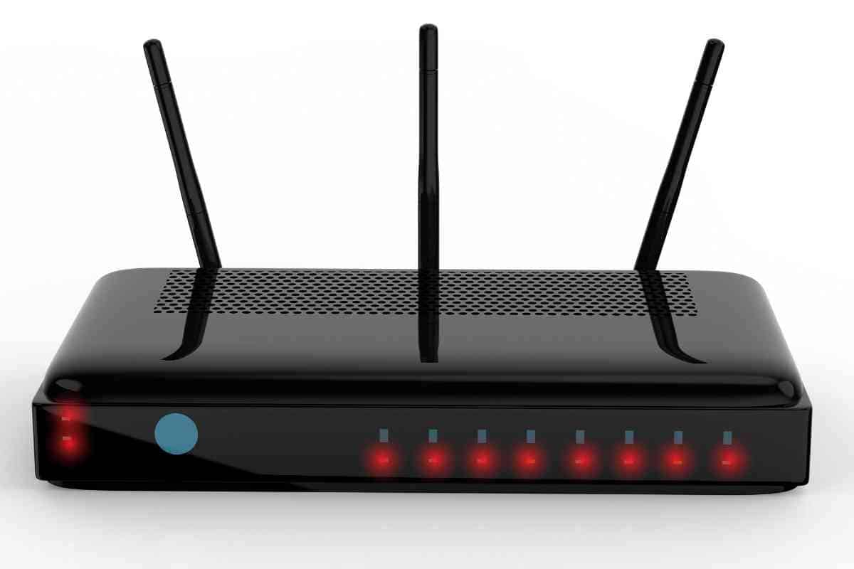 att router broadband flashing red