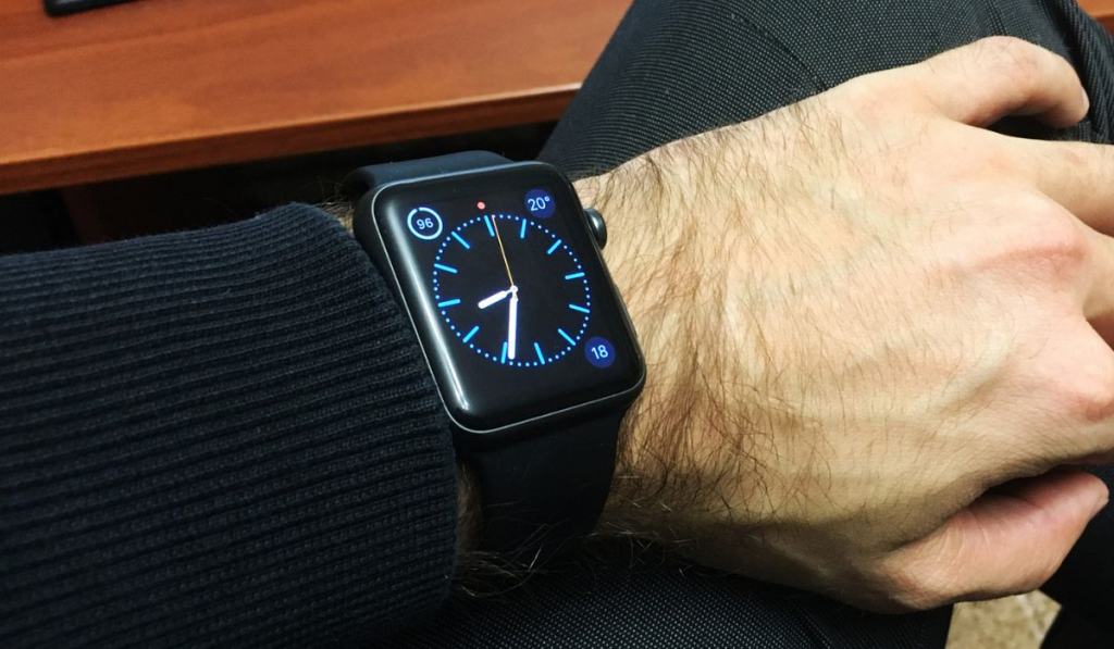 Apple Watch on the man's hand 