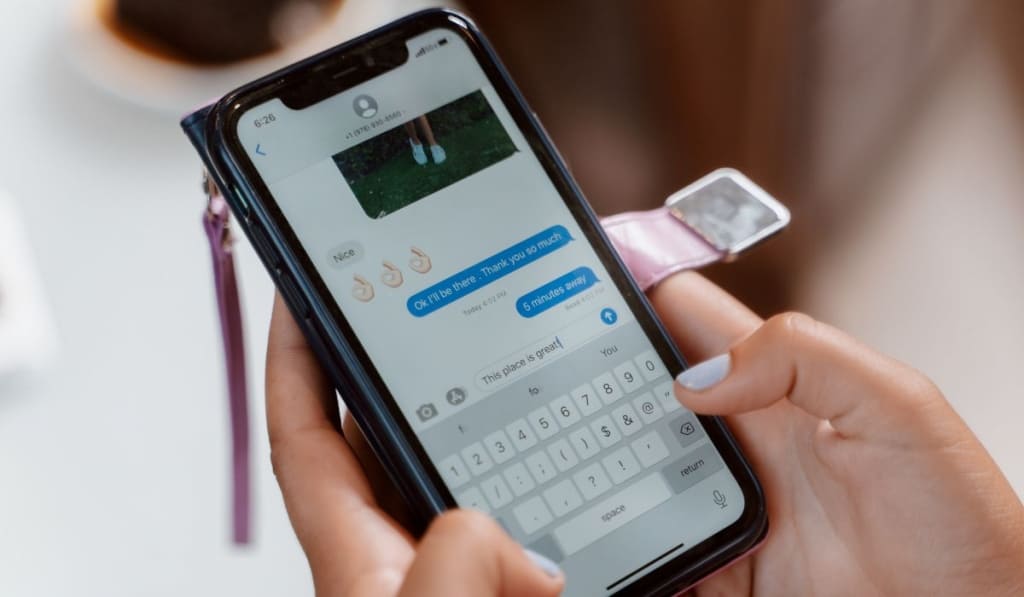 Sending text using iphone