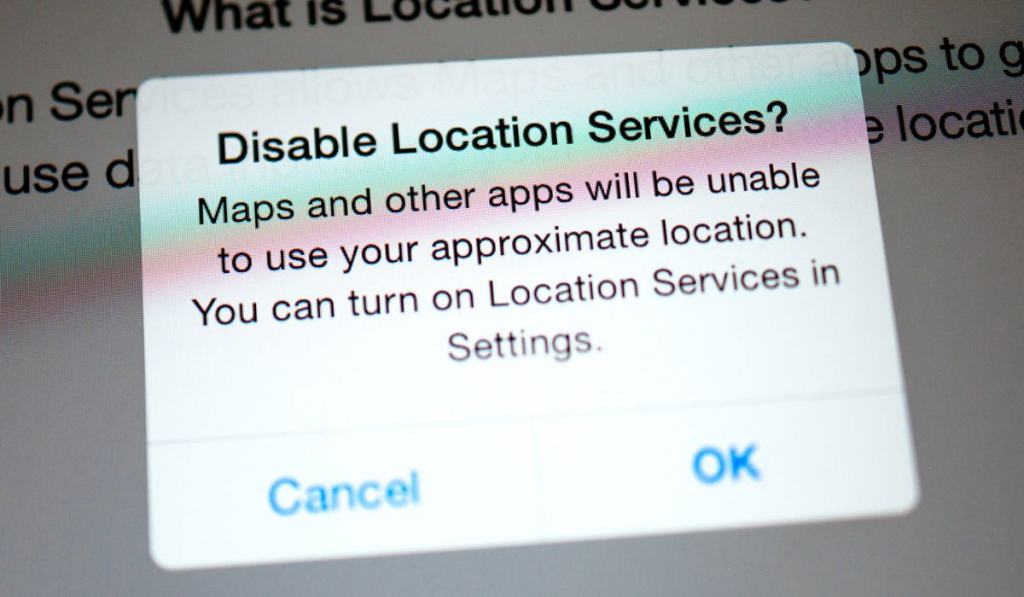 What is location services question during update of iOS