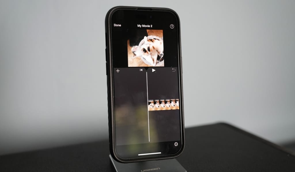iMovie on an iPhone