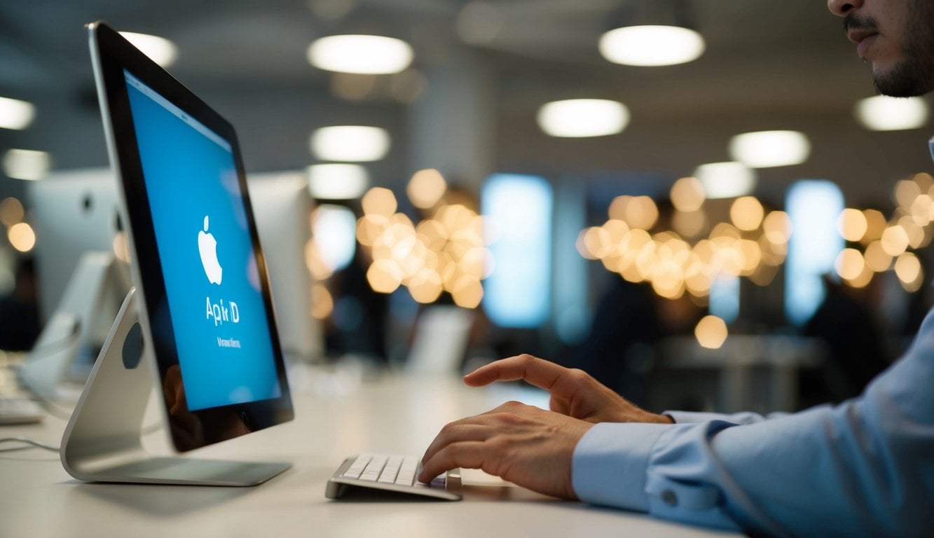 How To Create An Apple ID Without A Phone Number: Easy Steps, Real Solutions for Everyday Users 3 A person creating an Apple ID on a computer without a phone number