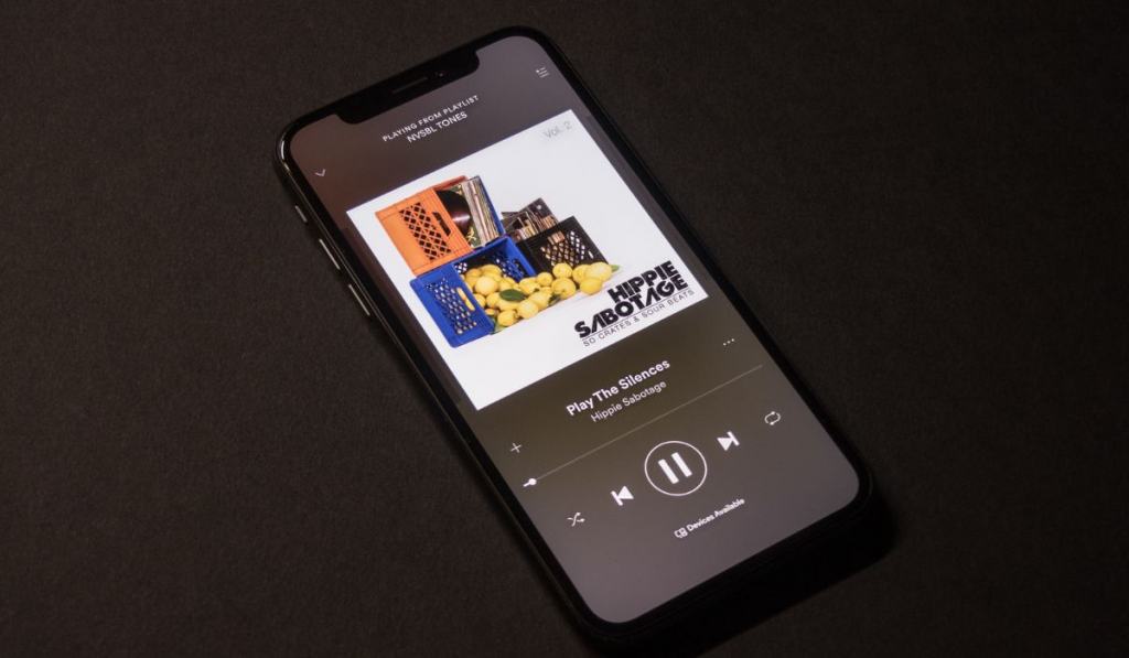 Apple Music playing on iphone