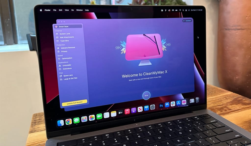 CleanMyMac App Running on Macbook Pro
