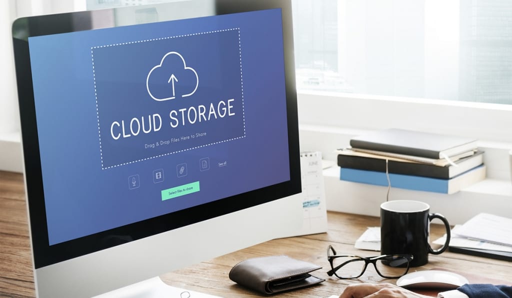 Cloud storage on computer for uploading different files