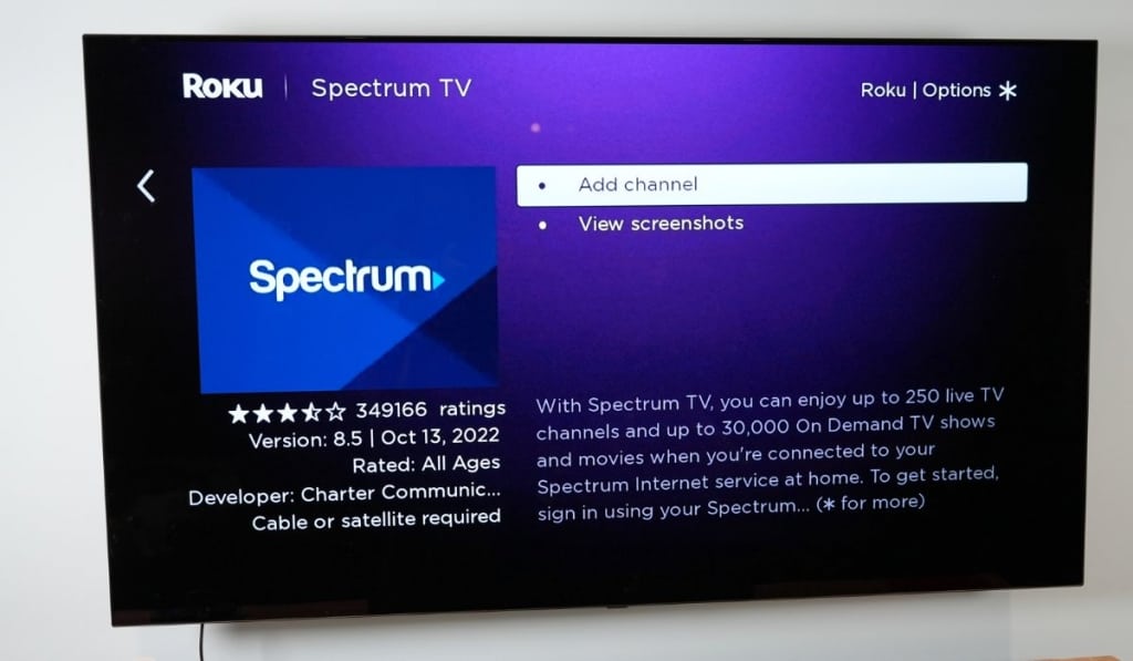 Roku Spectrum TV