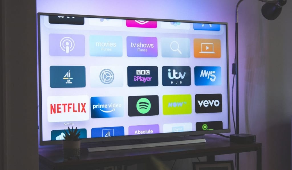 Television with apps on the screen