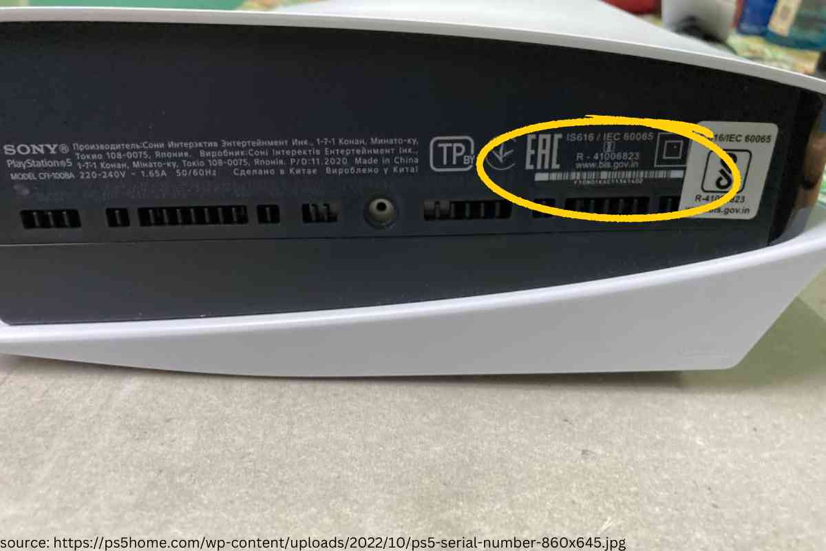 Where is the ps5 serial number the gadget buyer tech advice