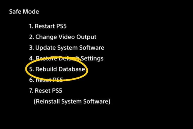 5 Steps To Rebuild A PS5 Database
