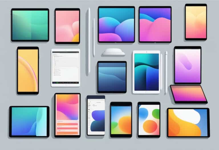 illustration of multiple generations of iPad devices created over the years