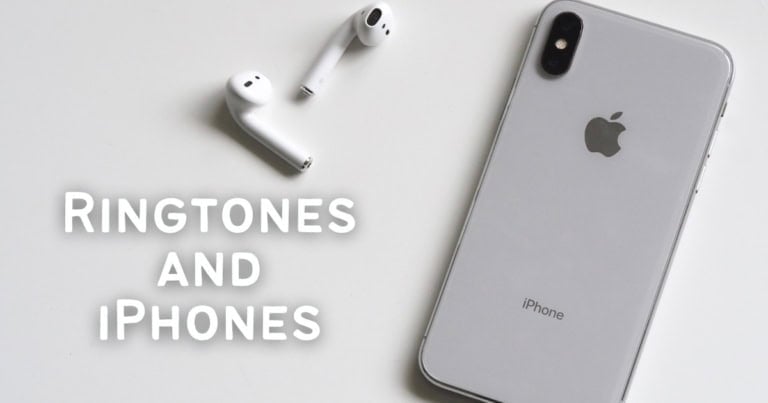 photo of an iphone and ringtones
