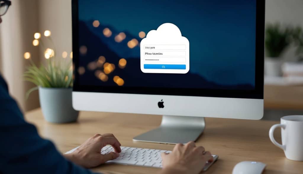 How to Create iCloud Account Without Phone Number – Simple Steps for Anyone Who’s Stuck or Privacy-Conscious 3 A person sitting at a computer, entering personal information into the iCloud account creation form. They are bypassing the phone number requirement with a clever workaround
