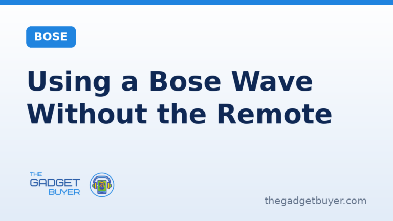 Bose Wave music system top panel touch top control being used without the remote