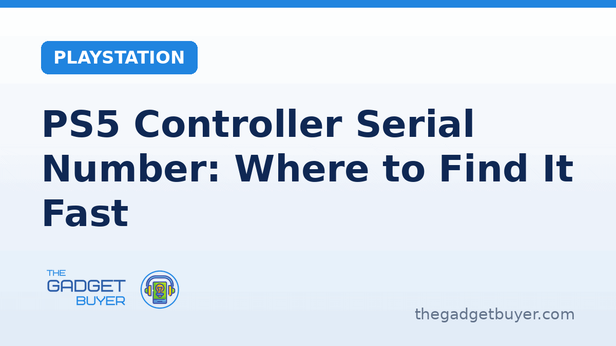 PS5 Controller Serial Number: Where to Find It Fast