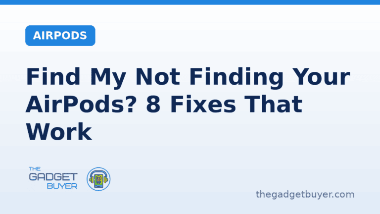 Person troubleshooting AirPods with iPhone in hand.