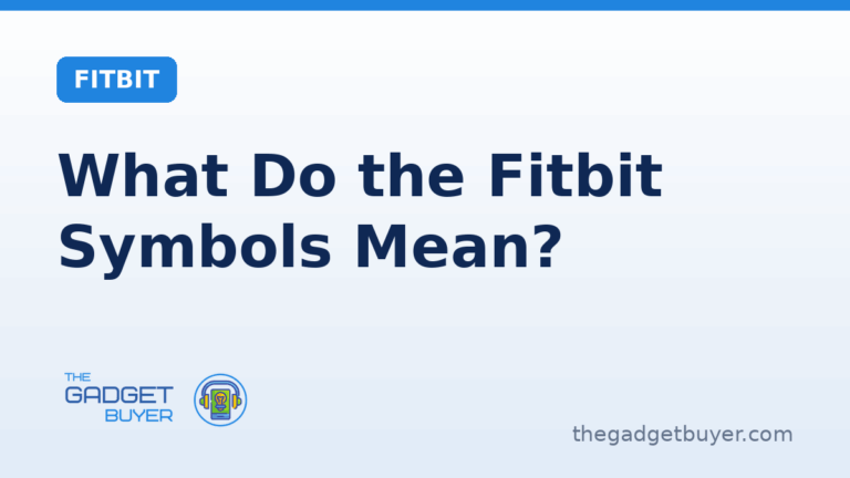 Fitbit symbols meaning, footprint heart moon water drop and battery icons on a Fitbit screen