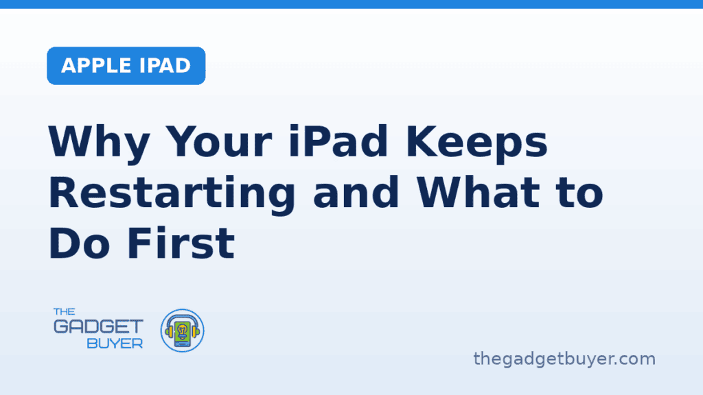 Why Your iPad Keeps Restarting and What to Do First 3 Person holding iPad with a blue screen showing restart issues.