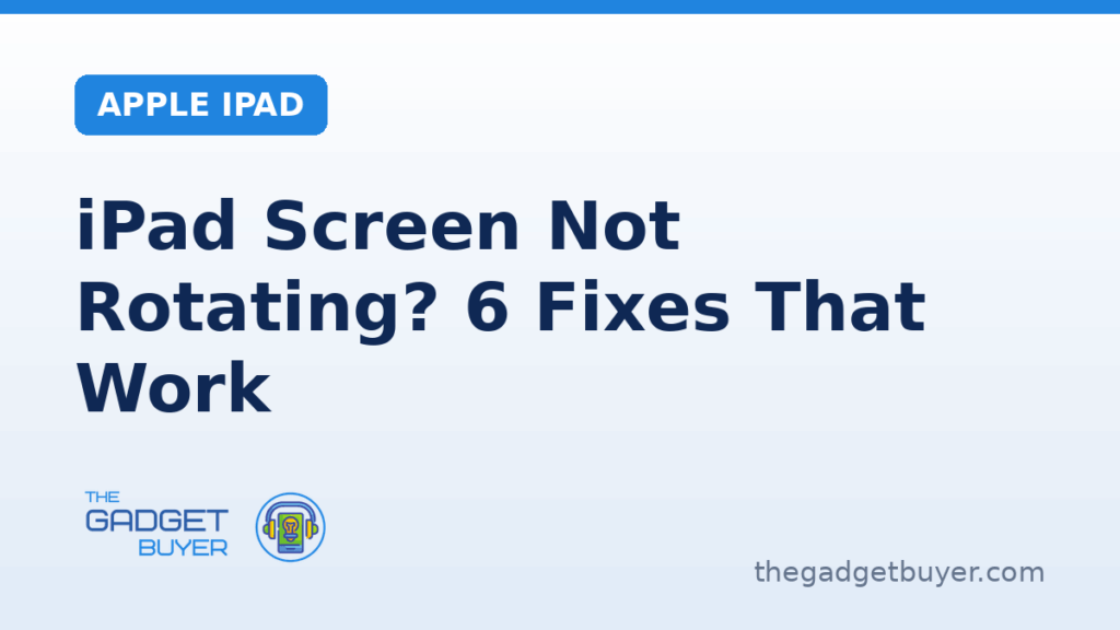 iPad Screen Not Rotating? 6 Fixes That Work 1 iPad held sideways with the screen refusing to rotate to landscape