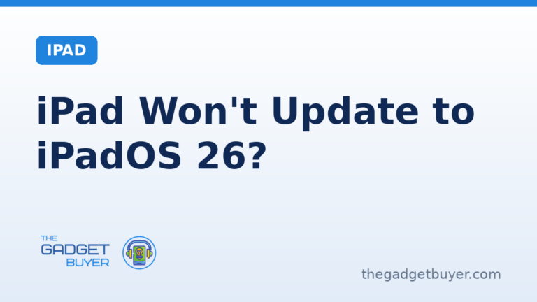 iPad that will not update to iPadOS 26 software update screen