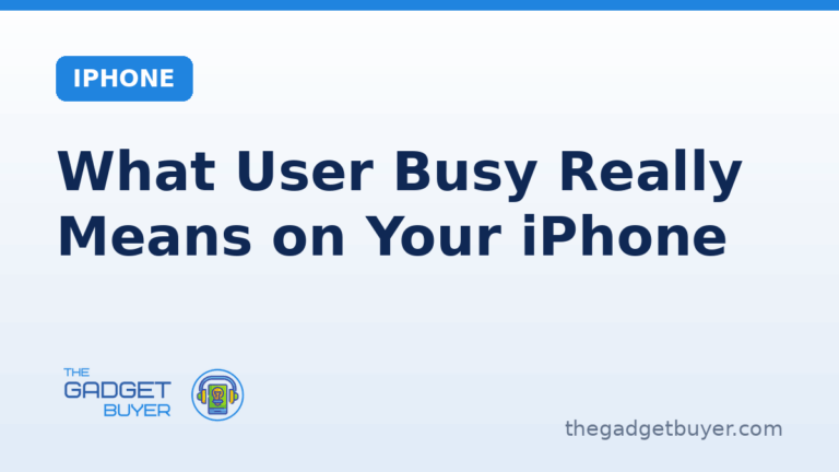What User Busy means on an iPhone explained on a branded card