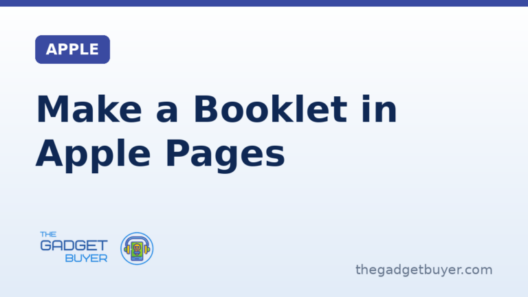 How to make a booklet in Apple Pages on a Mac