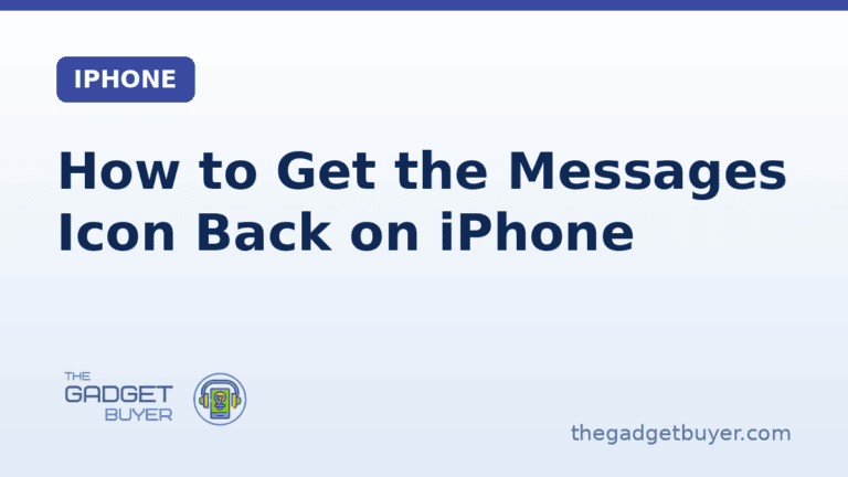 IPhone screen showing message icon with instructions to restore it.