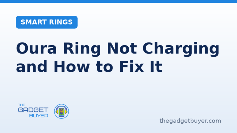 Oura Ring Not Charging and How to Fix It 1 Oura Ring on its charging dock with steps to fix a ring that will not charge