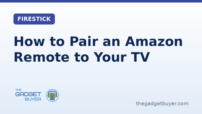 Pairing an Amazon Fire TV Alexa Voice Remote to a TV