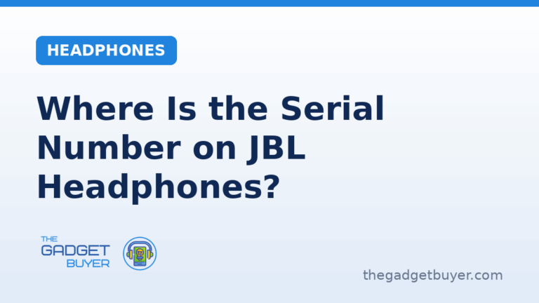 serial number on JBL headphones location guide card