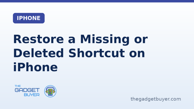 Restore a missing or deleted shortcut on iPhone, featured image