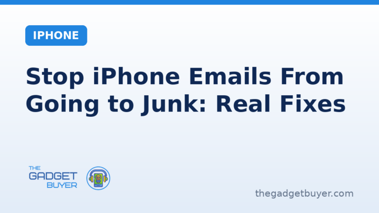 iPhone Mail app showing how to move an email out of the Junk folder into the Inbox