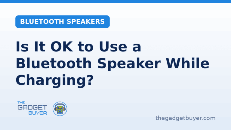 Person charging iPhone while using Bluetooth speaker nearby.