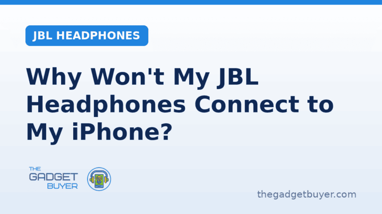 Person checking Bluetooth connection between JBL headphones and iPhone.