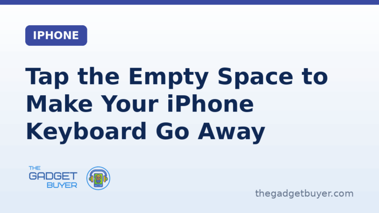 How to make the iPhone keyboard go away by tapping empty space on screen