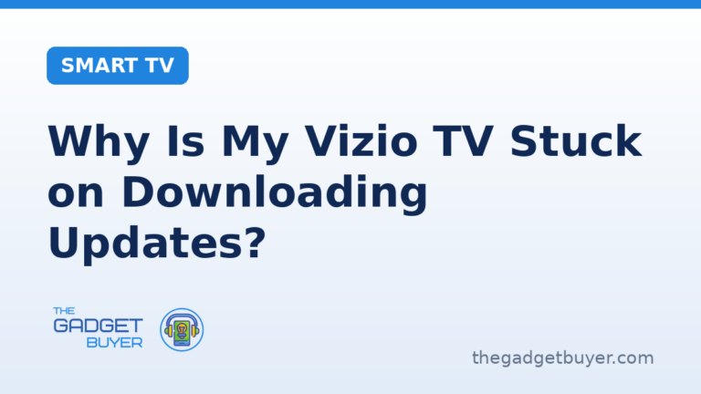 Vizio TV stuck on downloading updates fix card from The Gadget Buyer