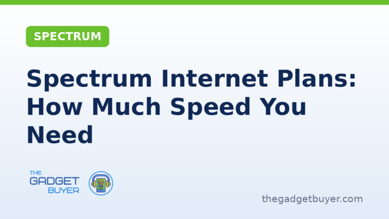 Spectrum Internet Plans: How Much Speed You Need 2 Chart comparing Spectrum Internet Advantage, Premier, and Gig plans by speed and household size