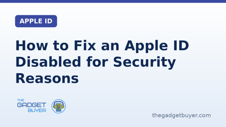 How to fix an Apple ID disabled for security reasons