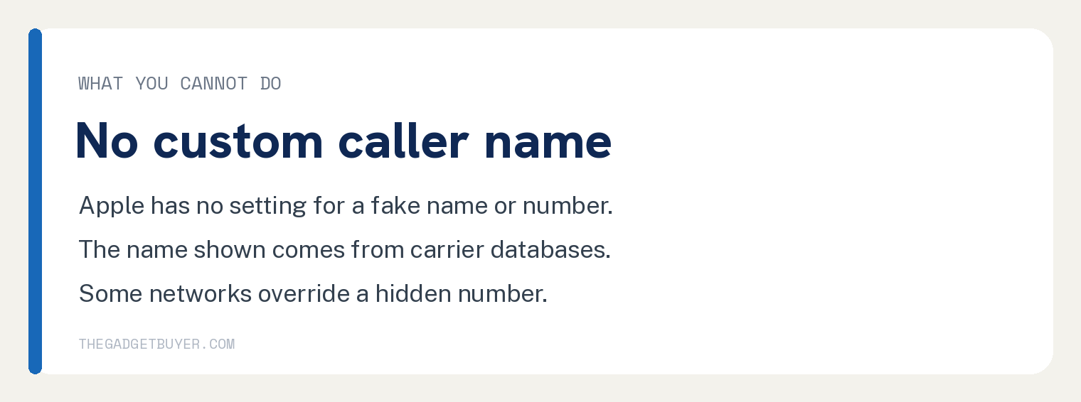 2 Easy Ways To Change Your Caller ID Name On An iPhone 4 What you cannot do with iPhone caller ID: there is no setting for a custom caller name