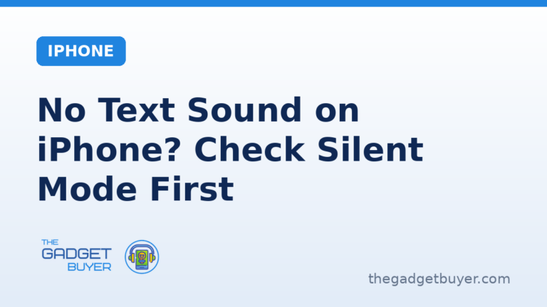 Branded card reading No Text Sound on iPhone Check Silent Mode First