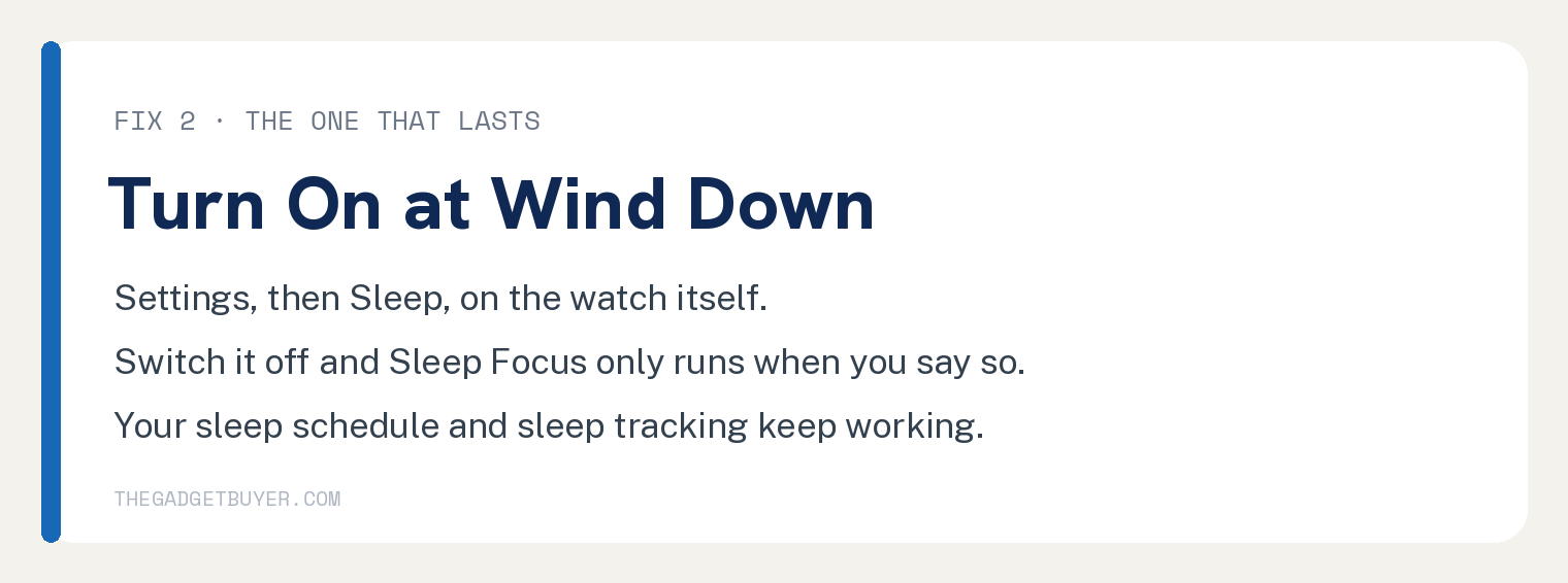 How to Turn Off Sleep Mode on Apple Watch for Good 2 Turn On at Wind Down setting in Apple Watch Settings then Sleep