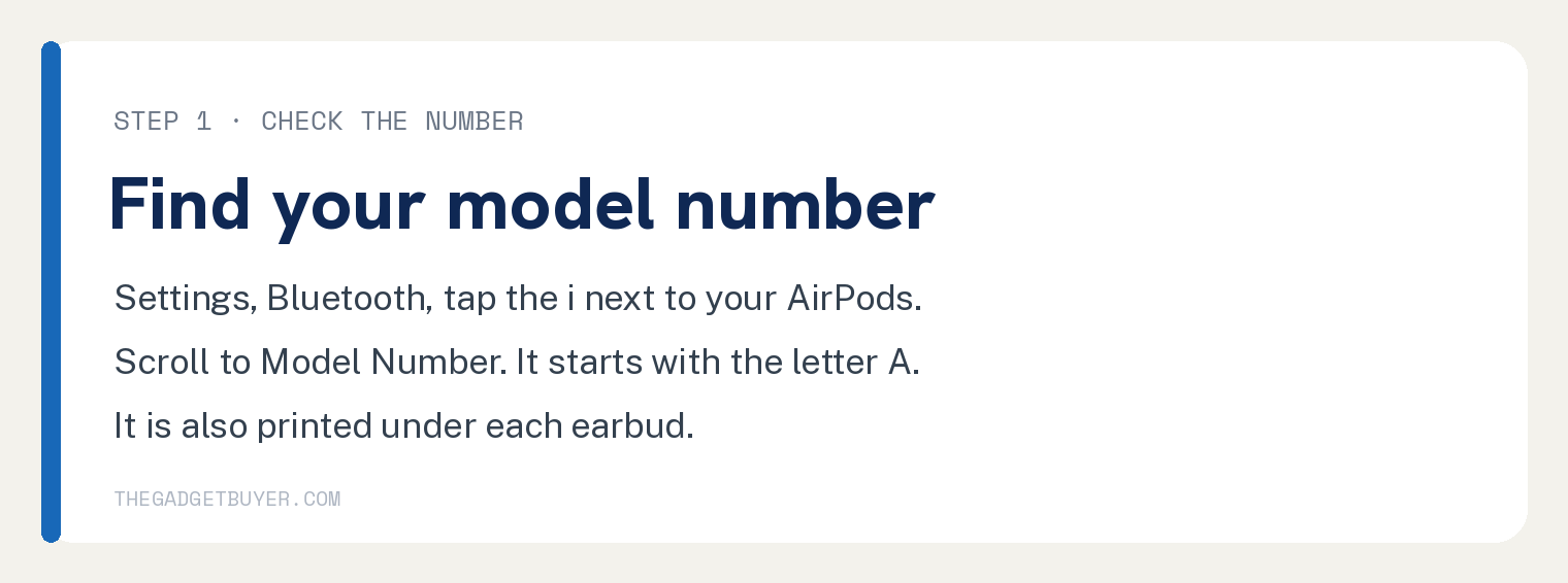 Are AirPods Pro Cases Interchangeable? Not Always 2 How to find your AirPods Pro model number in iPhone Bluetooth settings