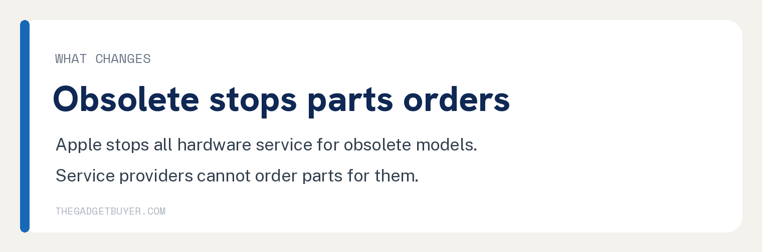 Is the iPhone SE 2020 Obsolete? What Apple Actually Says 3 Card: Apple stops all hardware service for obsolete models and service providers cannot order parts for them
