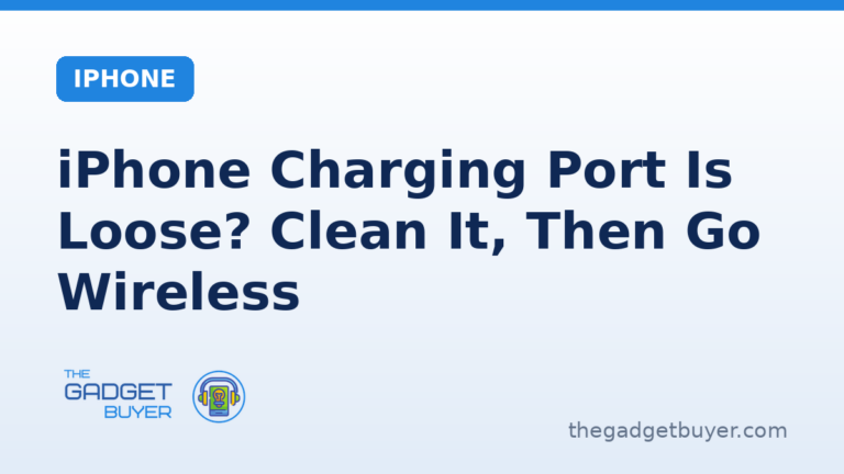 iPhone charging port is loose: Apple's order of checking the cable, removing debris and plugging in firmly, the force restart and the might need service close, with wireless charging on an iPhone 8 or later as the way to charge meanwhile