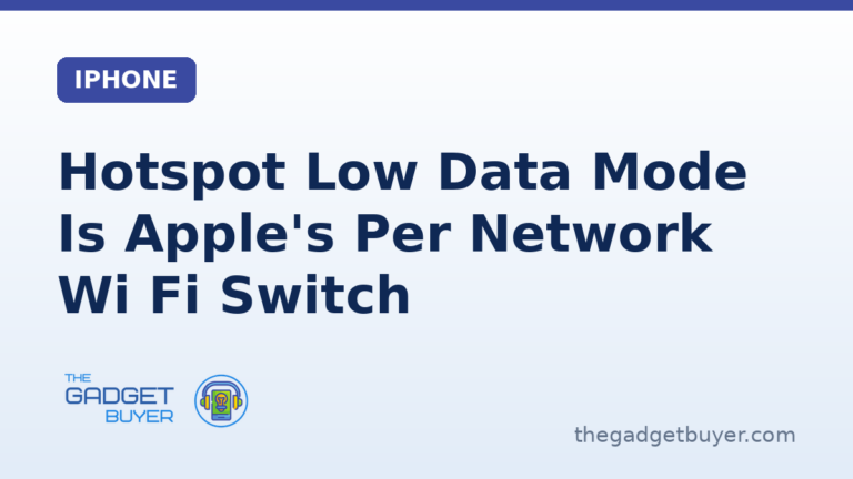 Hotspot Low Data Mode is Apple's per network Wi-Fi switch: what it turns off on the device that joined, how to switch it under Settings, Wi-Fi, and why iCloud carries the setting to your other devices
