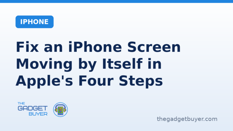 iPhone screen moving by itself: Apple's four steps in order, restart, clean the screen, unplug accessories, remove the case and screen protector, and Apple's line that you might need service if it still does not work