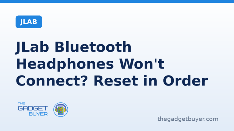 JLab Bluetooth headphones won't connect: charge, forget on every device, reset by the method for your model, then pair again