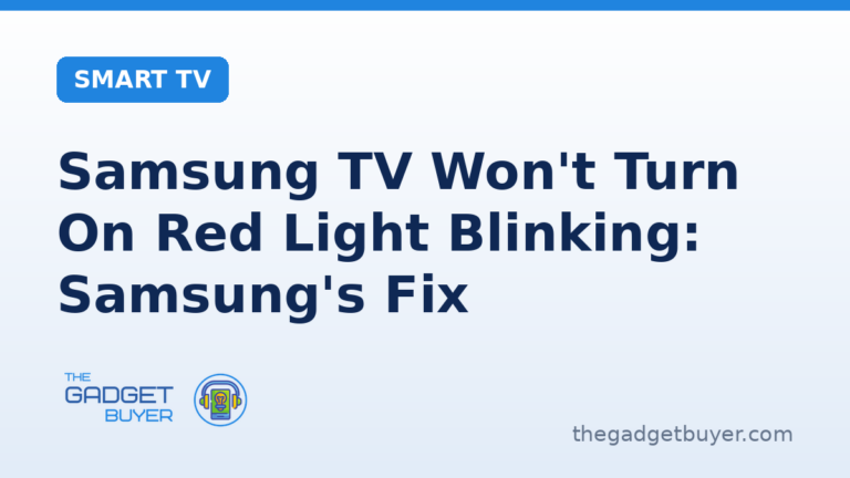 Samsung TV won't turn on with a red light blinking: Samsung's three light cases, its 30 second unplug and working outlet test, and its rule for when the blinking light means service