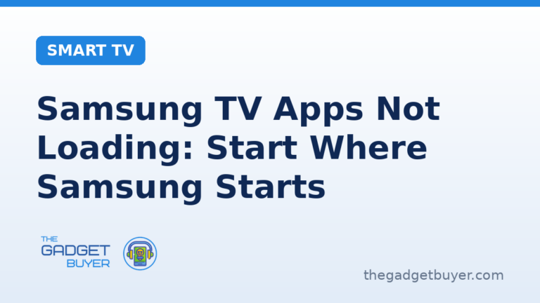 Samsung TV apps not loading, start where Samsung starts